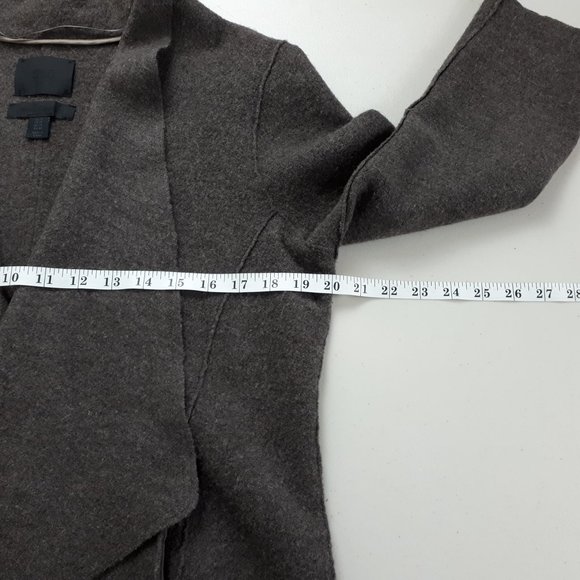 500 Maison Cinqcent Brown Open Front Wool Cardigan - Picture 8 of 16
